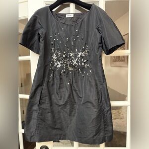 Moschino Elegant Black Embellished Dress